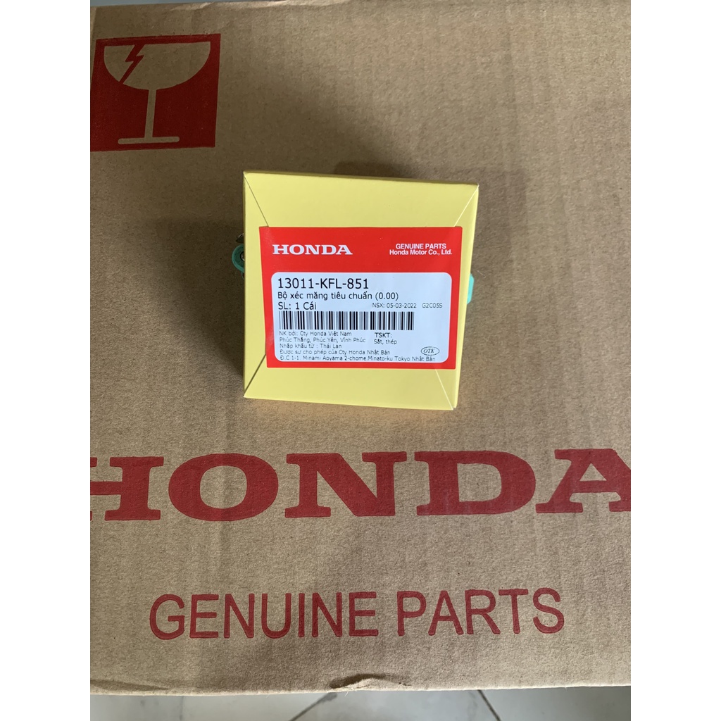 ชุดแหวนลูกสูบมาตรฐานฮอนด้าแท้ 0 (00) DREAM, WAVE A100m Future 1 (13011-KFL-851)