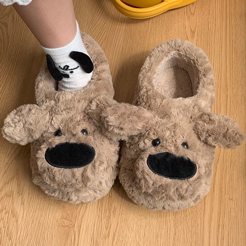 [ลดกระหน่ํา] Han Han Han Big Nose Dog รองเท้าแตะ ผ้าฝ้าย กันลื่น ให้ความอบอุ่น เหมาะกับใส่ในบ้าน และหอพักนักเรียน แฟชั่นฤดูใบไม้ร่วง และฤดูหนาว สําหรับผู้ชาย และผู้หญิง