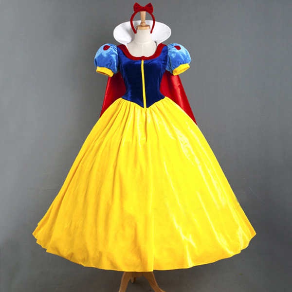 halloween halloween costume ชุดสโนว์ไวท์สำหรับผู้ใหญ่ Disney Cinderella Aisha Anna ผมยาวแซนดี้ฮาโลวีน cos ชุดประชุมประจำปี