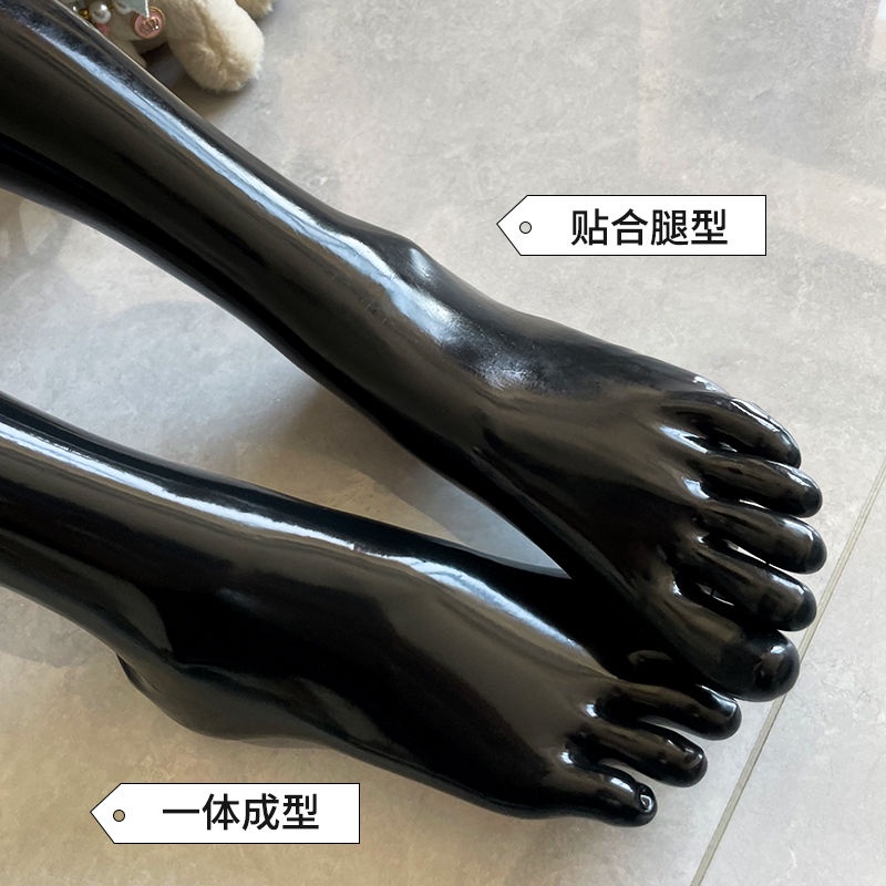 ถุงเท้าห้านิ้วน้ํายางชิ้นเดียวปั้นแยกนิ้วเท้า cos ถุงเท้ากลางหลอดยืดหยุ่นสูงถุงเท้าบางเฉียบ