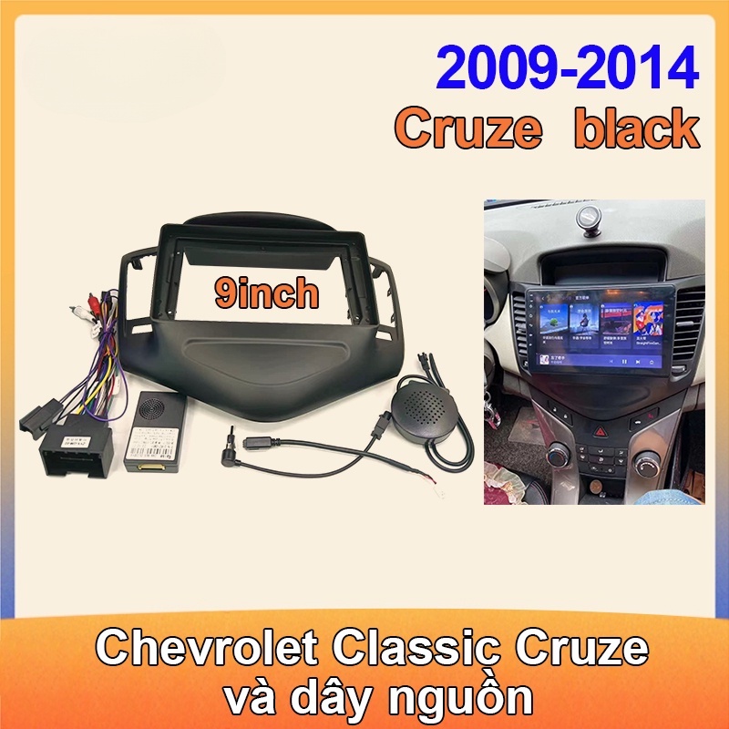 กรอบจอแสดงผล Android ขนาด 9 นิ ้ วและสายไฟ , 2DIN, Chevrolet Classic Cruze / 2009-2014