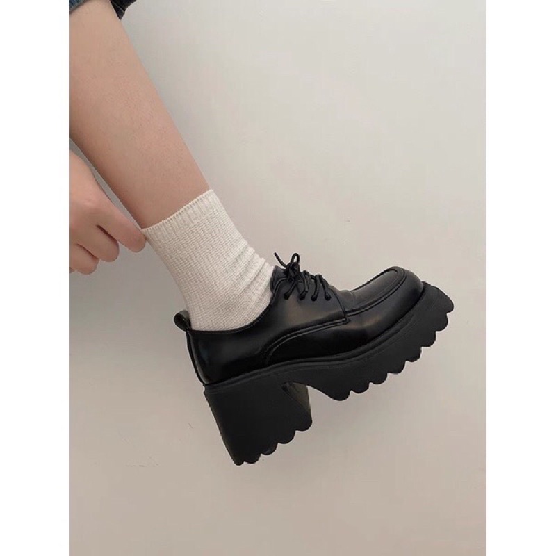 Liquidation Pass OXFORD HIGH HEEL LACE-UP SHOES -JAY SHOES ไซส์ 39