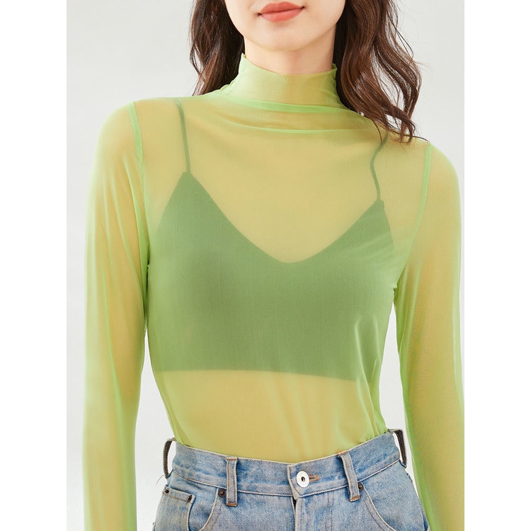 เสื้อแขนยาว ผ้าตาข่ายซีทรู แบบบางพิเศษ ป้องกันแดด แฟชั่นฤดูร้อน สําหรับผู้หญิง☀11.9