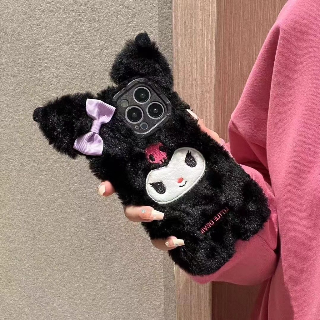 เคสโทรศัพท์มือถือ ผ้ากํามะหยี่ขนนิ่ม ลายคุโรมิ สร้างสรรค์ สําหรับ Apple iPhone13 1412PRO 11promax XR7 8 1110 *