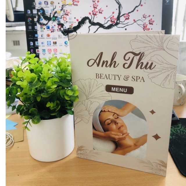 MENU SPA - COSMETIC MENU SUPER BEAUTIFUL CHEAP HARDCOVER ดีไซน์สวยงาม