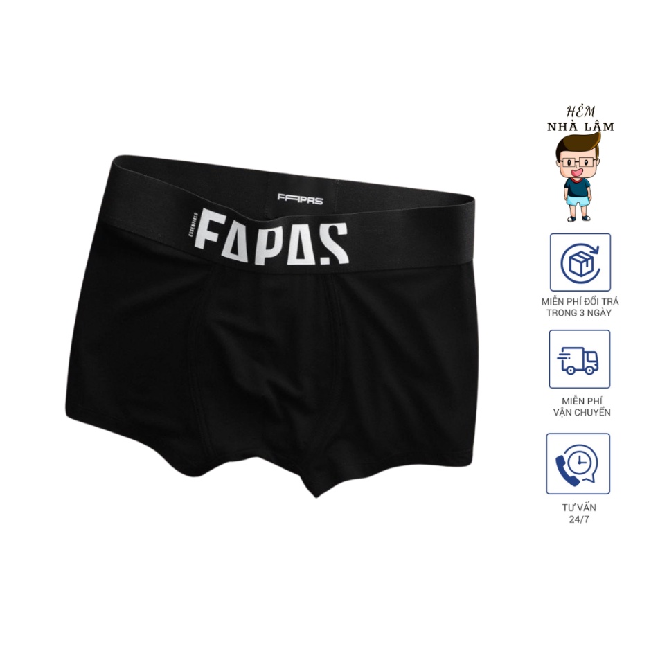 BOXER กางเกงชั้นในชาย / กางเกงในต้นขาพิมพ์ลาย FAPAS เอวสูง ผ้ายางยืดสุดเท่แข็งแรง (PRODUCT NAME COVE