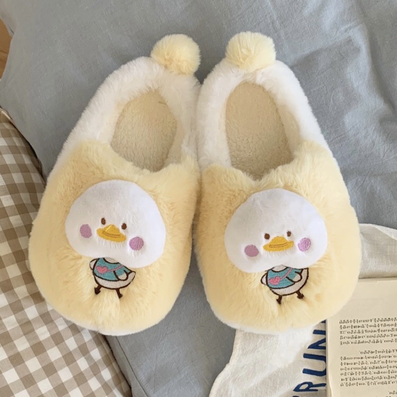 XIXITIAO รองเท้าแตะผ้าฝ้ายเป็ดน้อย