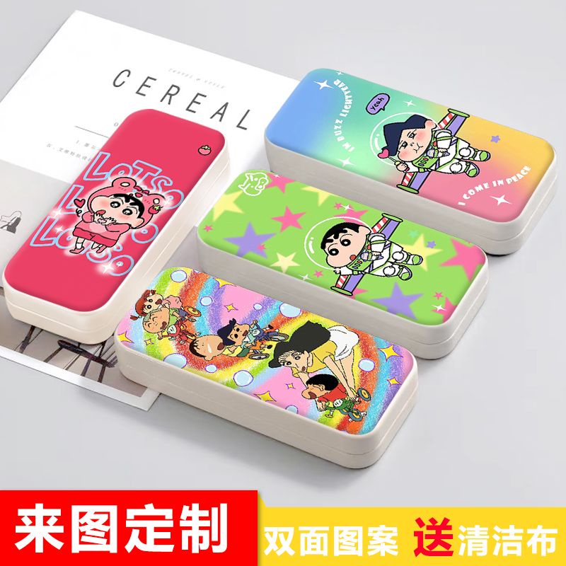 [ขายดี] กล่องเก็บแว่นตา สายตาสั้น ลายการ์ตูนชินจังน่ารัก แบบพกพา กันแรงดัน เหมาะกับของขวัญวันเกิด สําหรับนักเรียนหญิง ราคา ถูกที่สุด ดีลบีเคเค แกลเลอรีภาพที่ 5