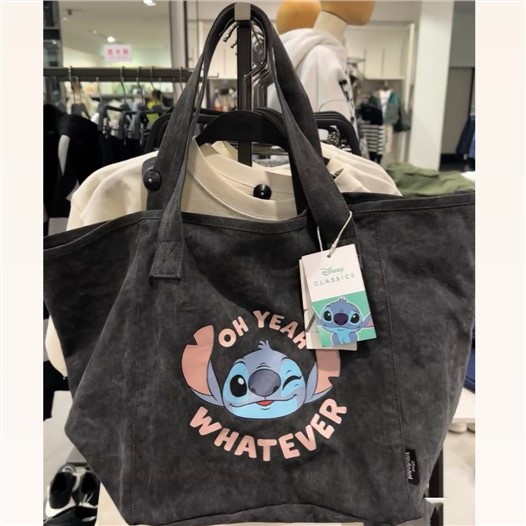 พร้อมส่ง!กระเป๋าถือ กระเป๋าสะพายไหล่ ผ้าแคนวาส ลาย Lilo And Stitch เหมาะกับการพกพาชอปปิ้ง สําหรับผู้ชาย และผู้หญิง นักเรียนมัธยมต้น