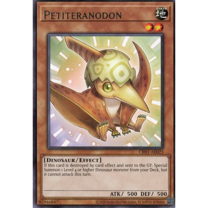 [ การ์ด Yugioh ของแท้ ] CR01-AE023 Petiteranodon ®