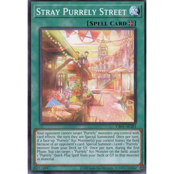[ การ์ด Yugioh ของแท้ ] CR01-AE183 Stray Purrely Street (N)
