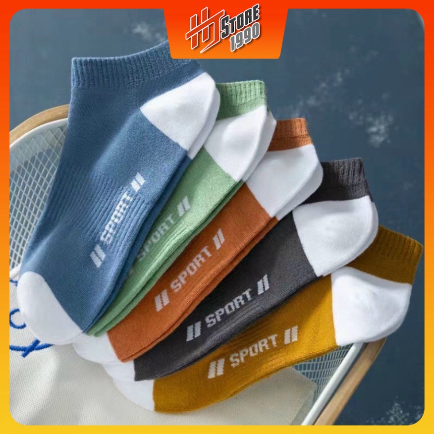 ชุดถุงเท้ากีฬา Low-cut กีฬาสําหรับบุรุษและสตรี 10 คู่พร้อมกระเป๋าซิป - Ht.store1990