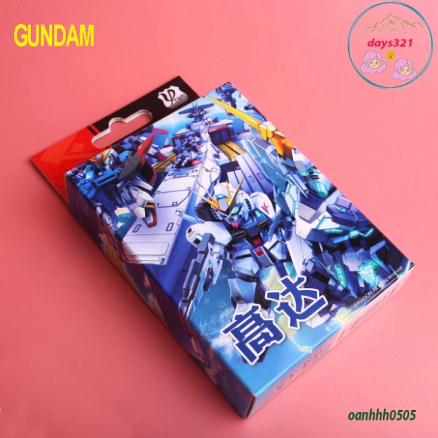 [GUNDAM] การ์ดอนิเมะ Gundam, tu lo kho, มังงะ - 54 ใบ พิมพ์พร้อมเปรียบเทียบ chibi สุดน่ารัก 54 รูป