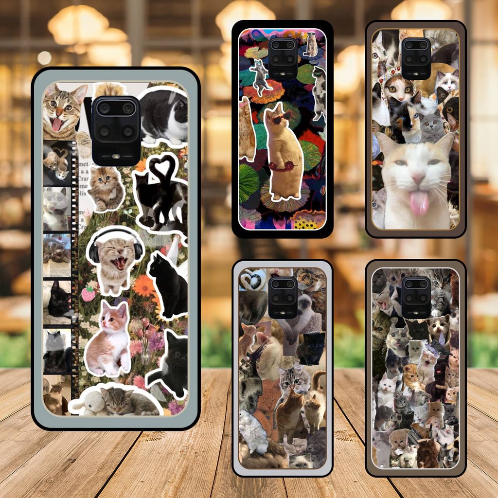 Redmi Note 9s, Note 9 Pro Black Case With Kitty Cat Meme Cute