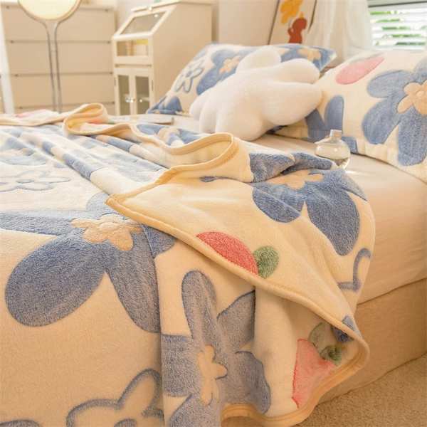 ผ้าห่มนาโน ผ้าห่มเด็ก ผ้าห่มขนแกะนมแผ่นฤดูหนาวหนาปะการังผ้าสักหลาดโซฟาปกผ้าห่มสำนักงาน Sleeping ผ้าห่มสำหรับเตียง - รูปที่ 2