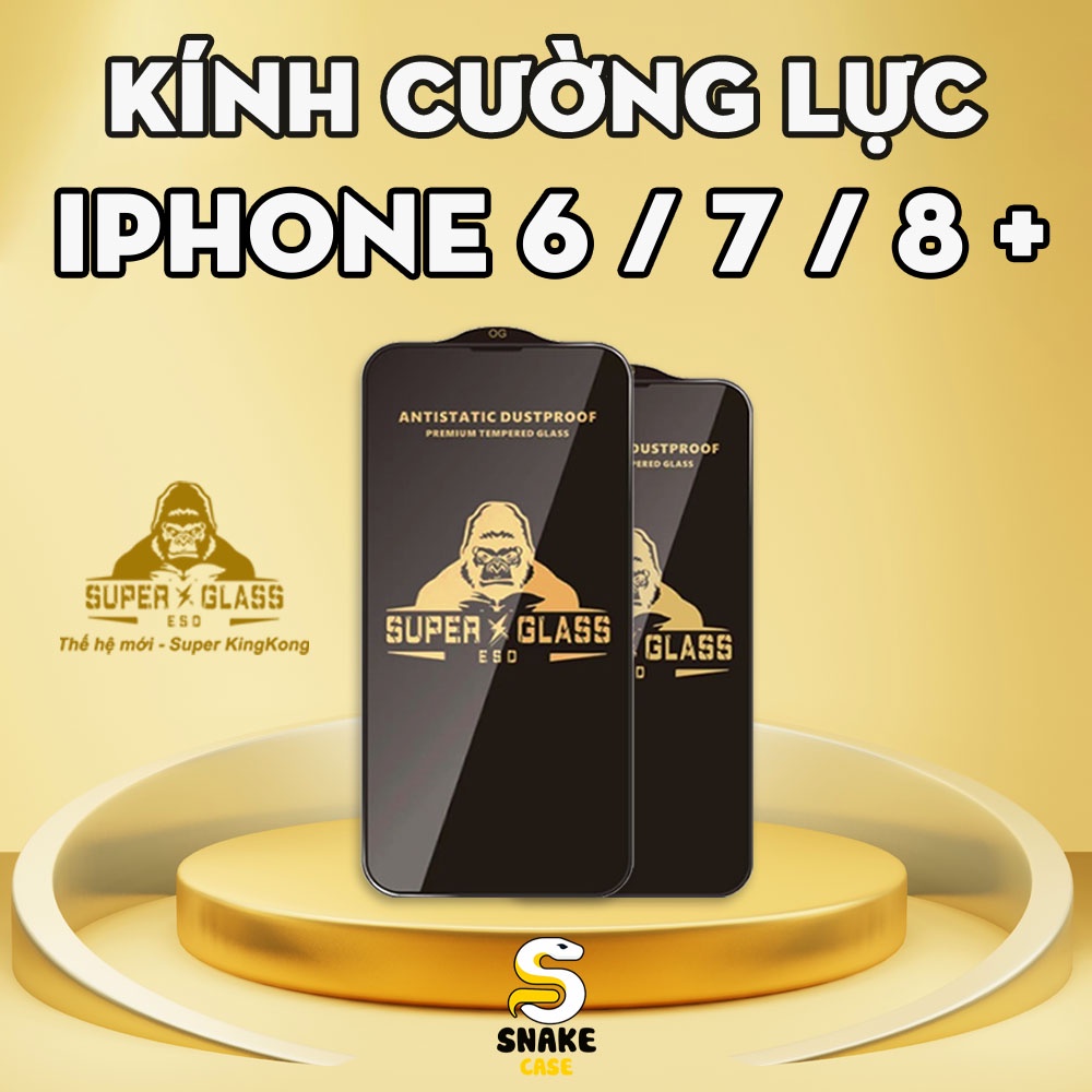 กระจกนิรภัย iPhone 5 5s 6 6s 7 7p 8 8p Kingkong เต็มจอ | ฟิล์มกันรอยหน้าจอ