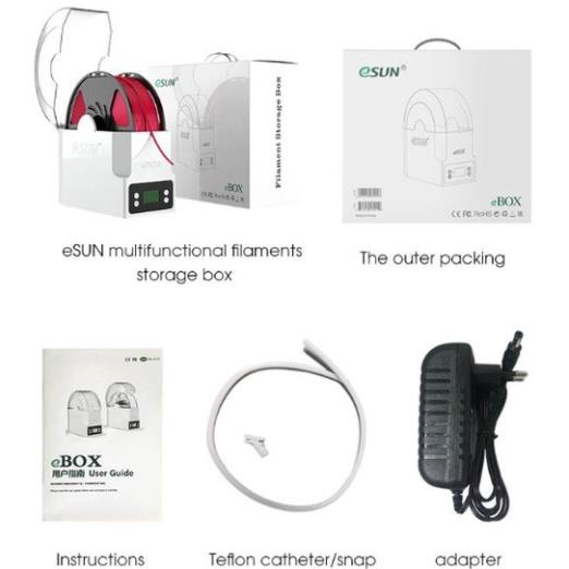 กล่องกันความชื้นพลาสติกพิมพ์ลาย 3D - ESUN eBOX Lite EU Plug