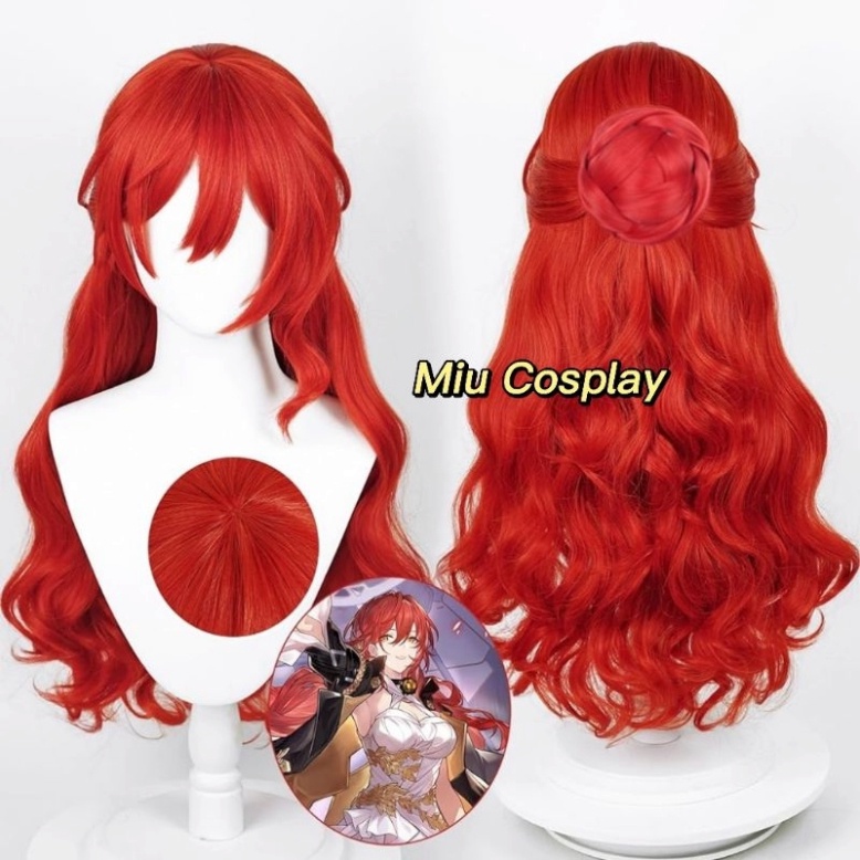 [มีจําหน่าย] วิกผมคอสเพลย์/วิกผม Himeko - รางดาว Honkai [Miu Cosplay 01]