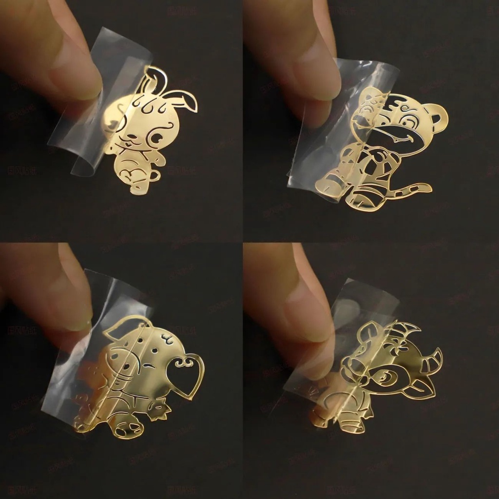 ✨สิบสองราศี สติ๊กเกอร์มือถือ สติ๊กเกอร์โลหะ ปีนักษัตร แคลิฟอร์เนีย十二生手机贴纸金贴本ปฏิวัติ年汽车个牛精装精装精装精装饰马狗 