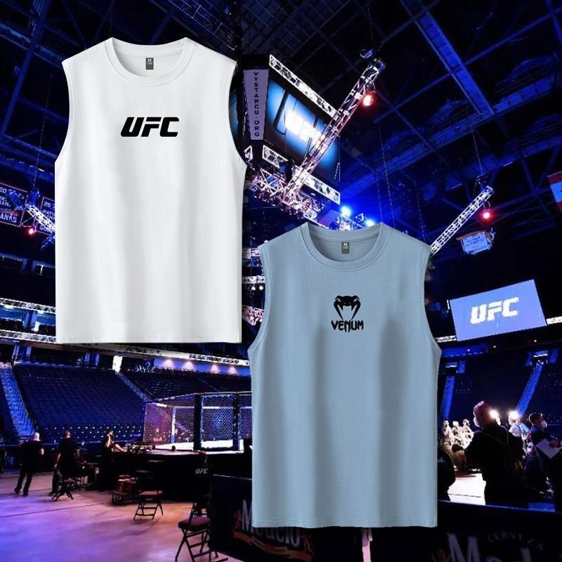 เสื้อยืดแขนกุด ผ้าฝ้ายแท้ พิมพ์ลายมวย MMA Comprehensive Ultimate Fighting UFC Elite สําหรับผู้ชาย