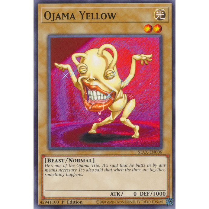 [ การ์ด Yugioh ของแท้ ] Ojama Yellow - STAX-EN006 - ทั่วไป