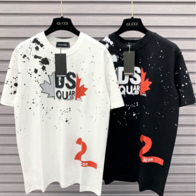 เสื้อยืดพรีเมี่ยม unisex พิมพ์ลาย DSQ2 เสื้อยืด DSQ ICON Super Hothit 2023 ผ้าคอตตอน 100% เท่ๆ