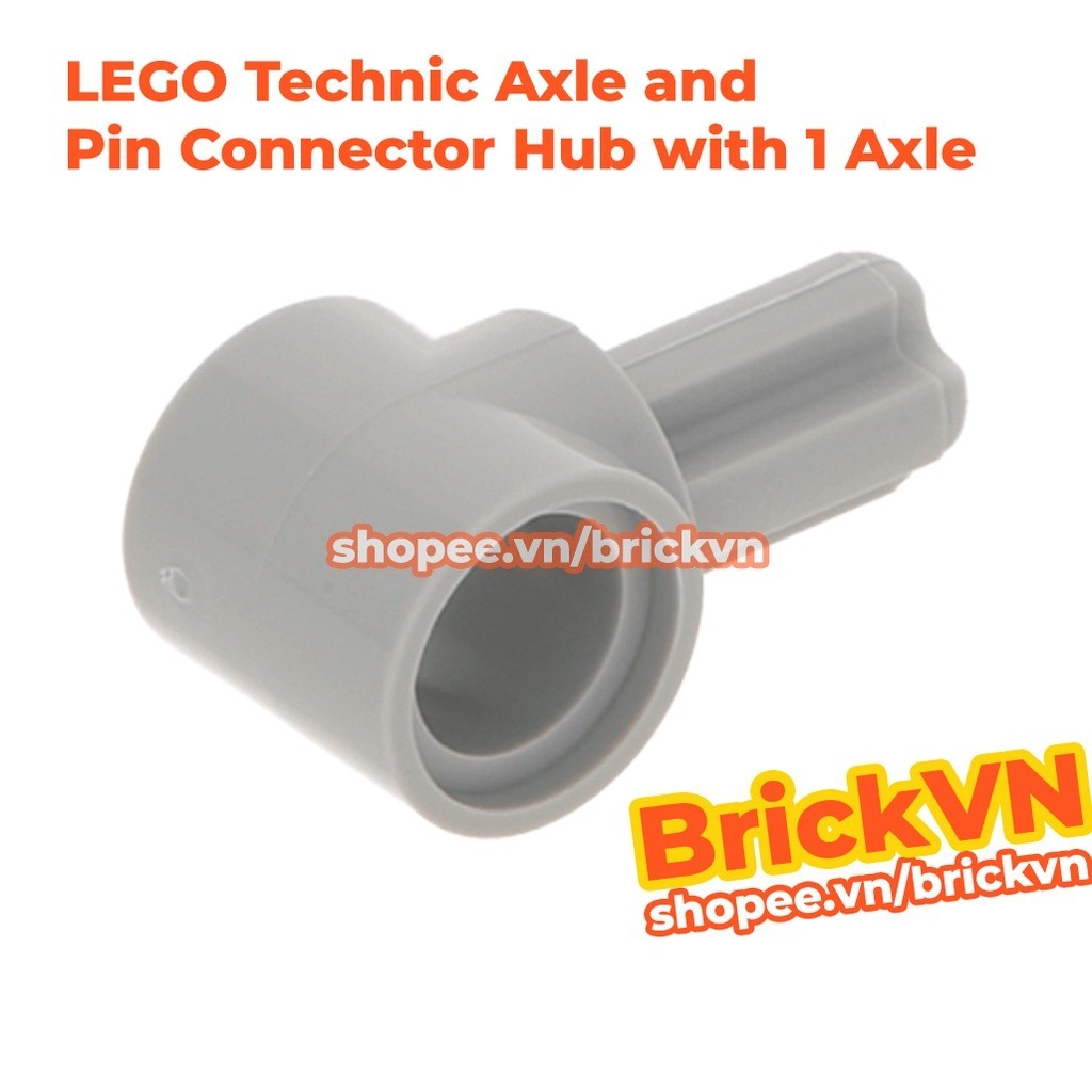 1x LEGO Light Bluish Grey Technic, Axle และฮับเชื่อมต่อ P/i/n พร้อม ID 1 เพลา 6123815 22961