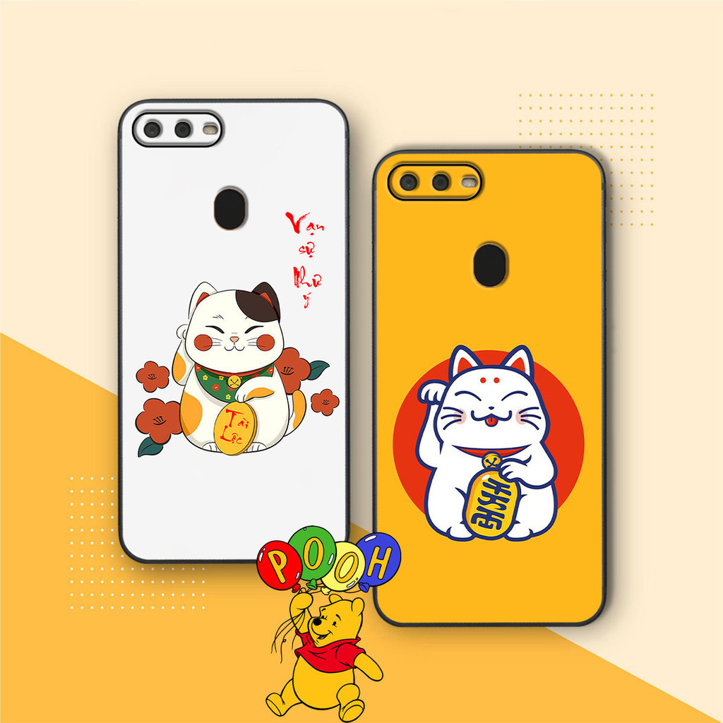 Oppo A5s / A7 / F9 / A12 CASE Cover Fortune Cat POOH CASE