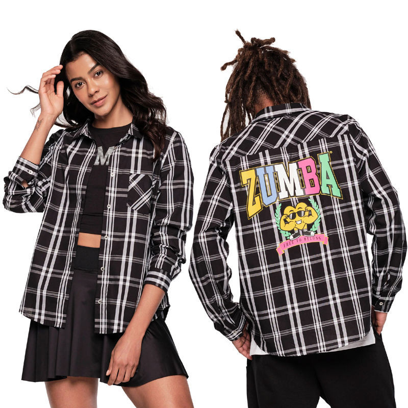 [zumba Jacket] zumba zumba ชุดออกกําลังกายผู้ชายผู้หญิงผ้าฝ้ายแขนยาวเสื้อผูกเอวเต้นรํากลุ่มโยคะพักผ่