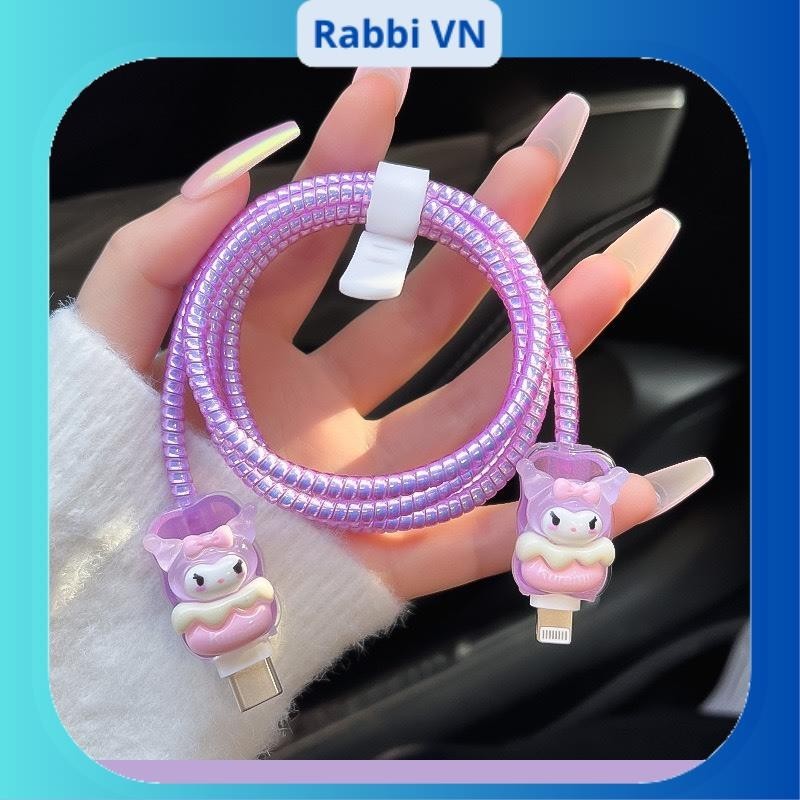 [การป้องกันสายชาร์จ 99 รุ่น] อุปกรณ์ป้องกันสายชาร์จสําหรับ Iphone Series 2 หัว Tyce C ลวดดิ้น 1m4 คุ