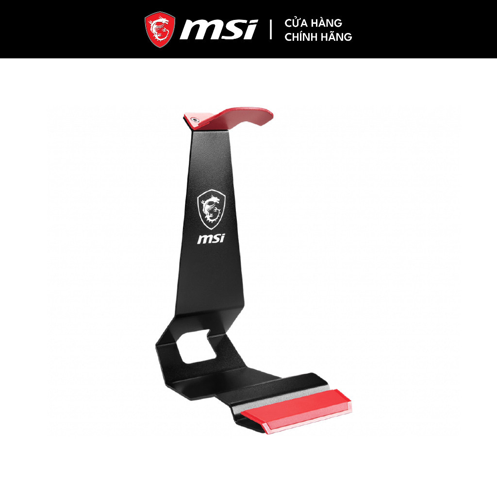 MSI HS01 Headphone Stand metal - สีดํา แดง - 666g - 1 ปี
