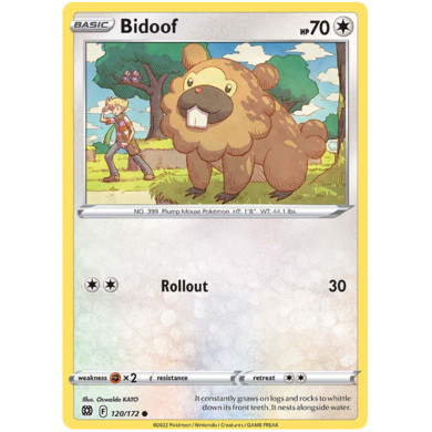 การ์ดโปเกมอน - Bidoof [C] [120/172] [Brilliant Stars]