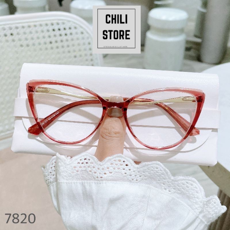 Chilistore กรอบแว่นตาผู้หญิงแว่นตาแฟชั่น Cat Eye 7820