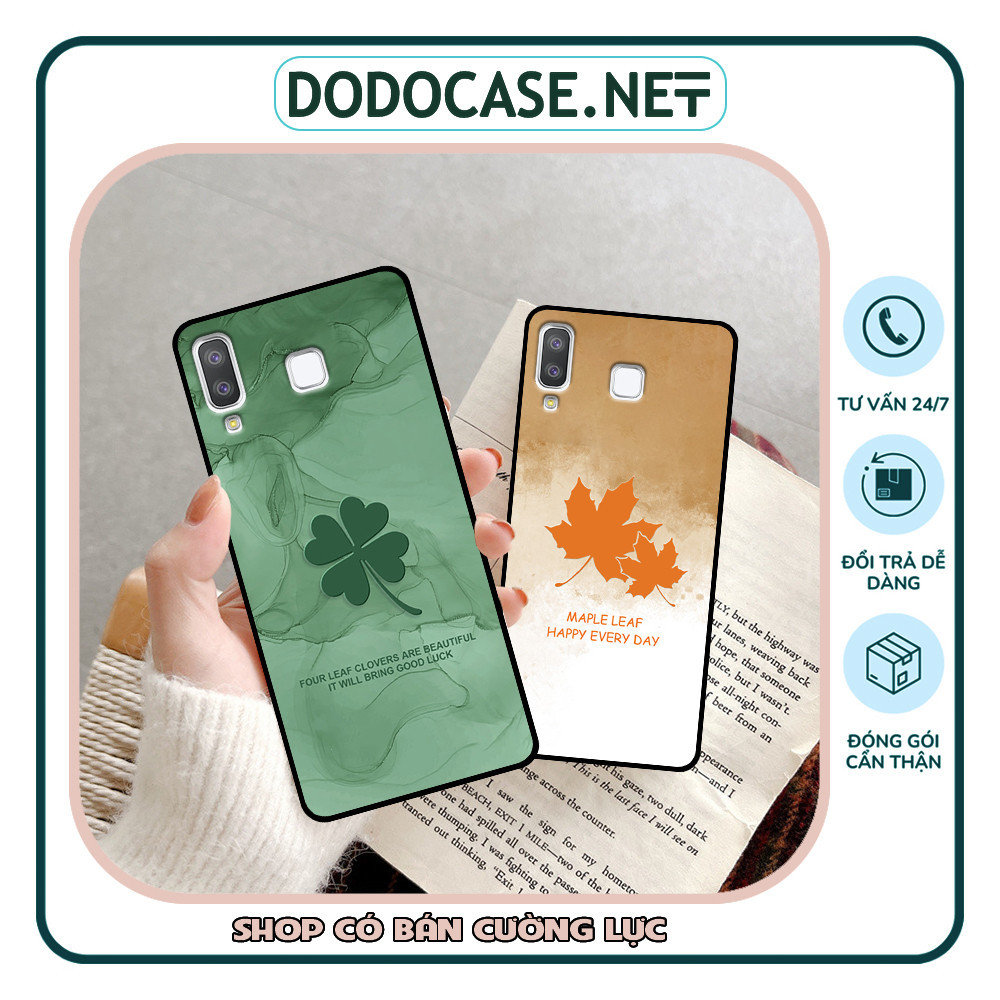 เคส Samsung A8 Star / A9 Star พิมพ์ลายโคลเวอร์สี่ใบ เทรนด์ใหม่