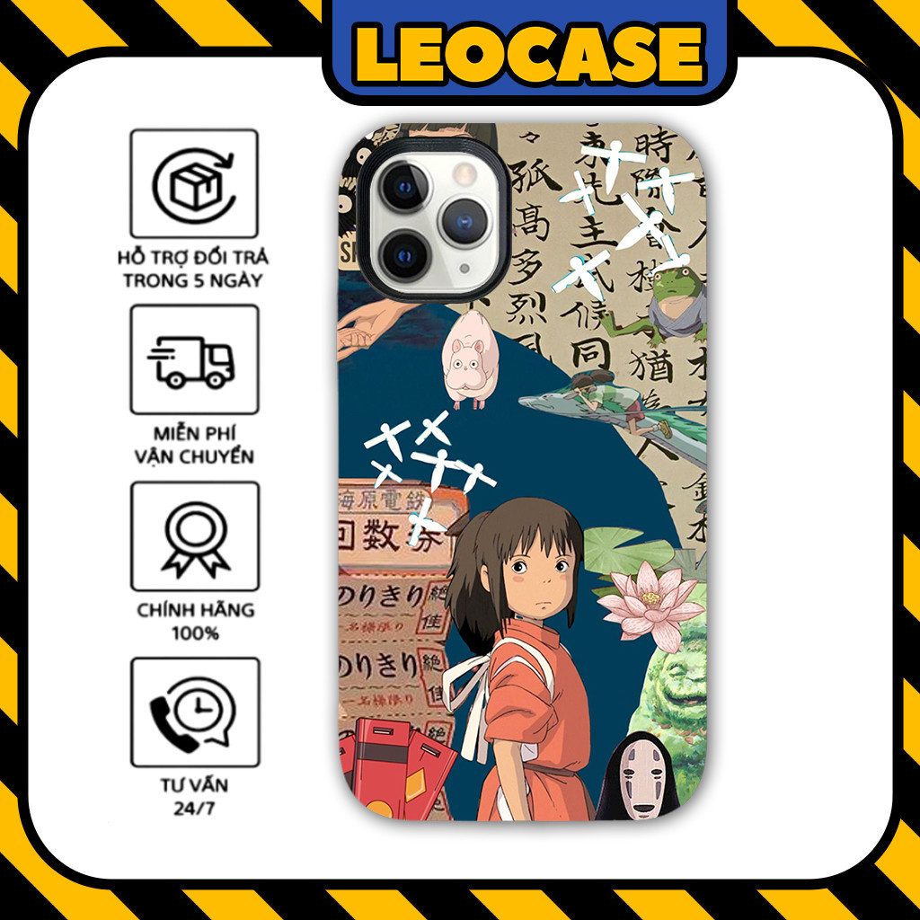 Leocase Spirited Away Recordbli Aesthetics พรีเมี ่ ยมซิลิโคน iPhone สําหรับ iPhone 15 / 14 / 13 / 12 / 11 /X /Xsmax /8 /7plus