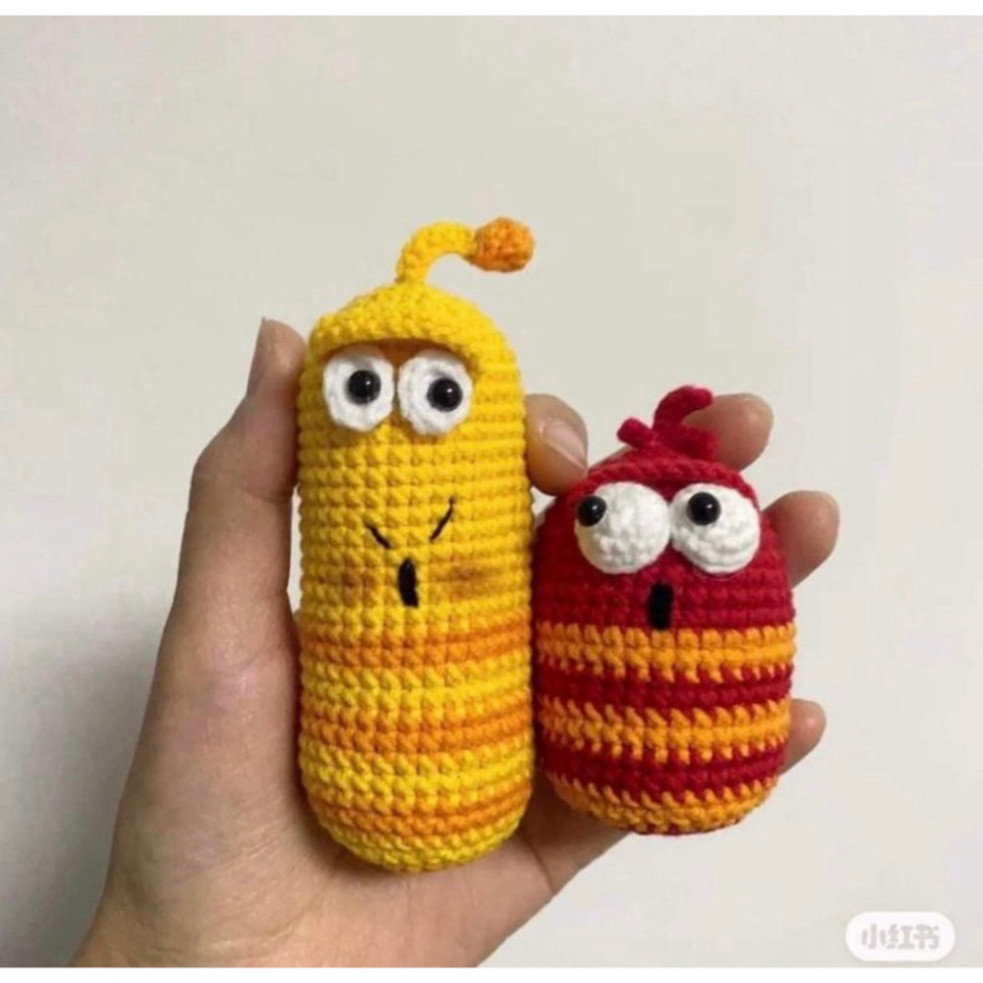 Handmade Mischievous larva พวงกุญแจ , พวงกุญแจตัวอ ่ อน , พวงกุญแจน ่ ารัก , ของขวัญงานฝีมือ