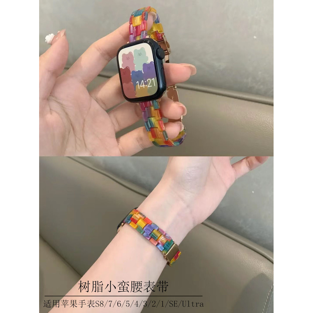 Xiao สายนาฬิกาข้อมือเรซิ่น สําหรับ Applewatch 87654321Seϟ | | | Ф | แอปเปิ้ลวอทช์ 8 | | S7654321เซ็กซุลตร้าบ 3.20 ม. 4.