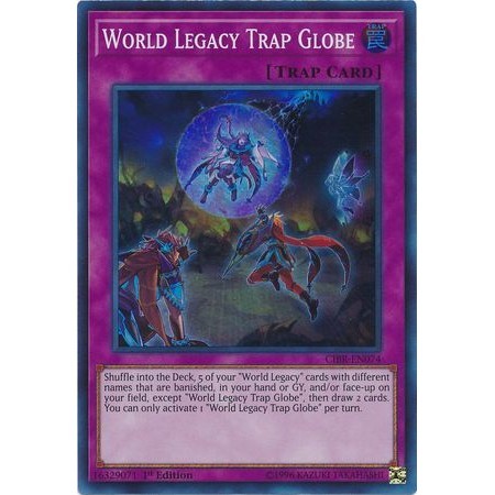 [ การ์ด Yugioh ของแท้ ] World Legacy Trap Globe - CIBR-EN074 - Super Rare 1st Edition