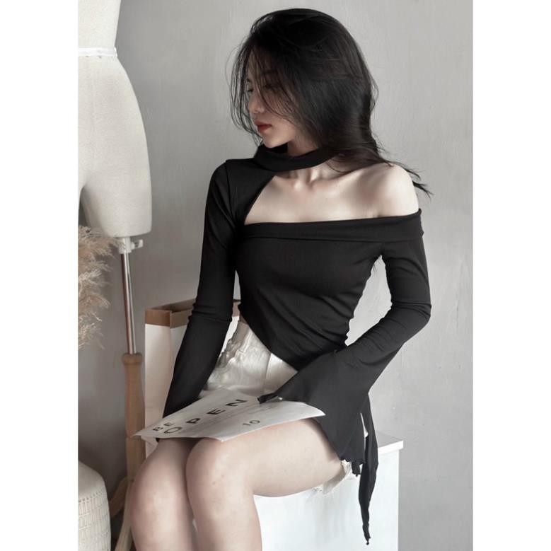 BEAUTIFUL เสื้อคอปกปาดไหล่ CMT909