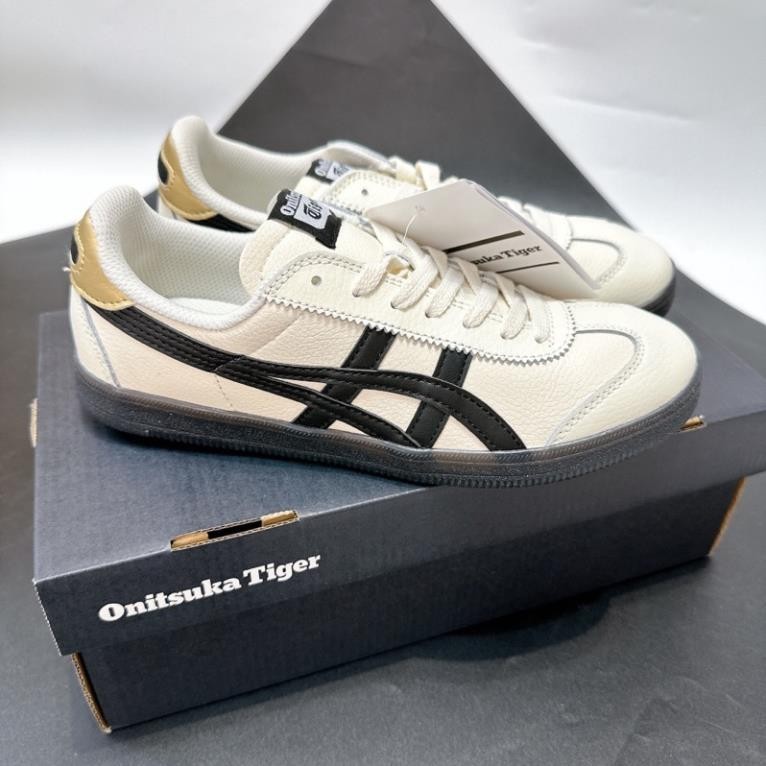 Onitsuka tiger TokutenGrey Blue รองเท้าผ้าใบส้นครีมสีดําสําหรับผู้ชายและผู้หญิง