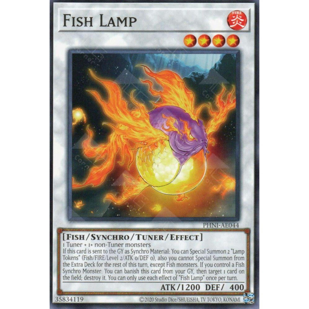 [ การ์ด Yugioh ของแท้ ] PHNI-AE044 Fish Lampr - ทั่วไป