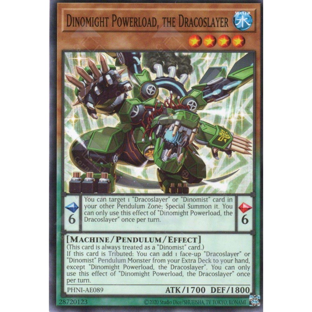 [ การ์ด Yugioh ของแท้ ] PHNI-AE089 Dinomight Powerload, Dracoslayer - ทั่วไป