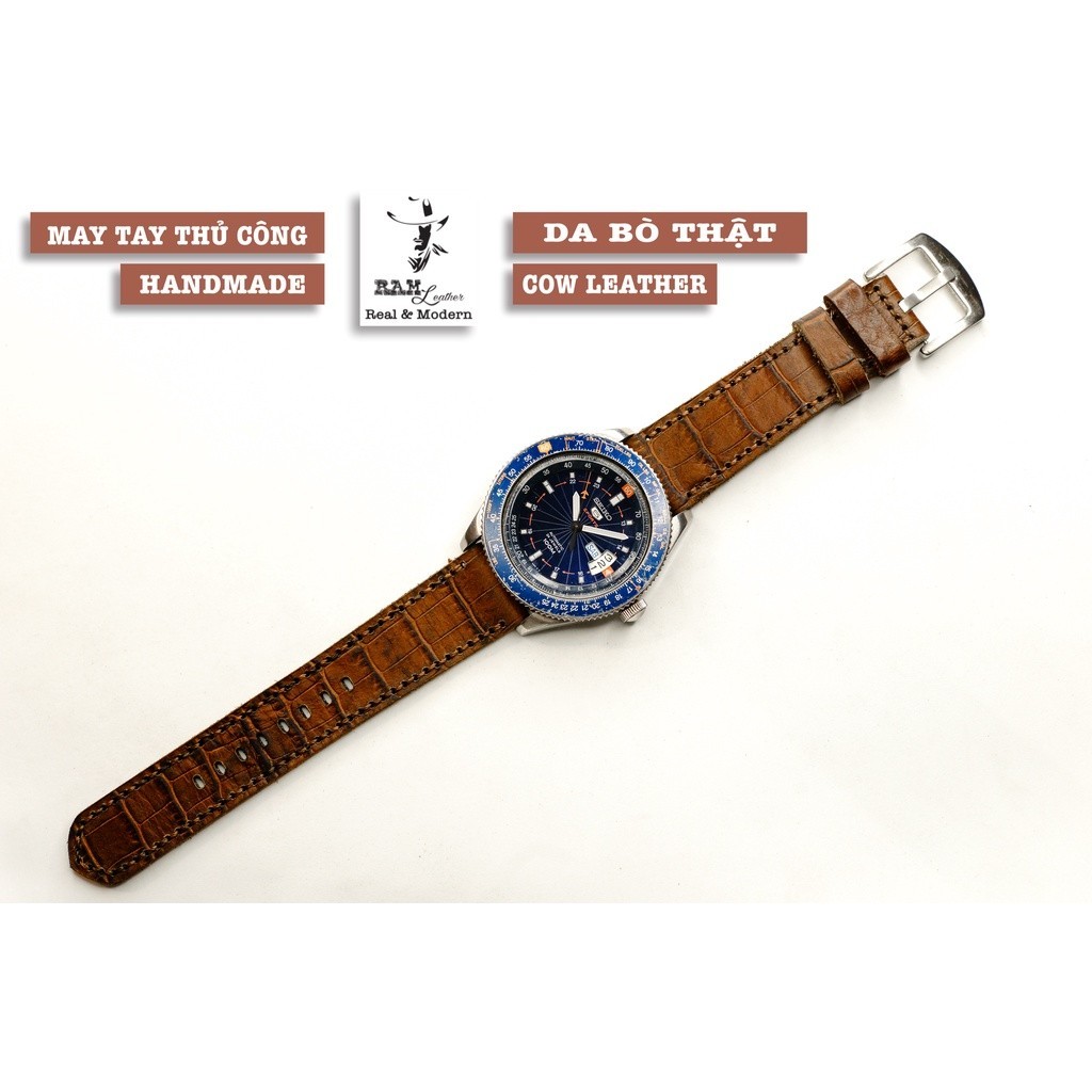 Handcrafted Watch Strap RAM Leather CITIZEN Real Cow Leather 20mm - RAM หนังทนทาน