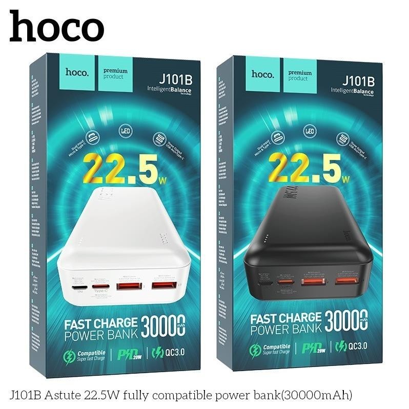 ของแท้ Hoco J101B 22.5W Super Speed Charger 30000mAh Fast Charging 2 พอร์ต PD+QC 3.0