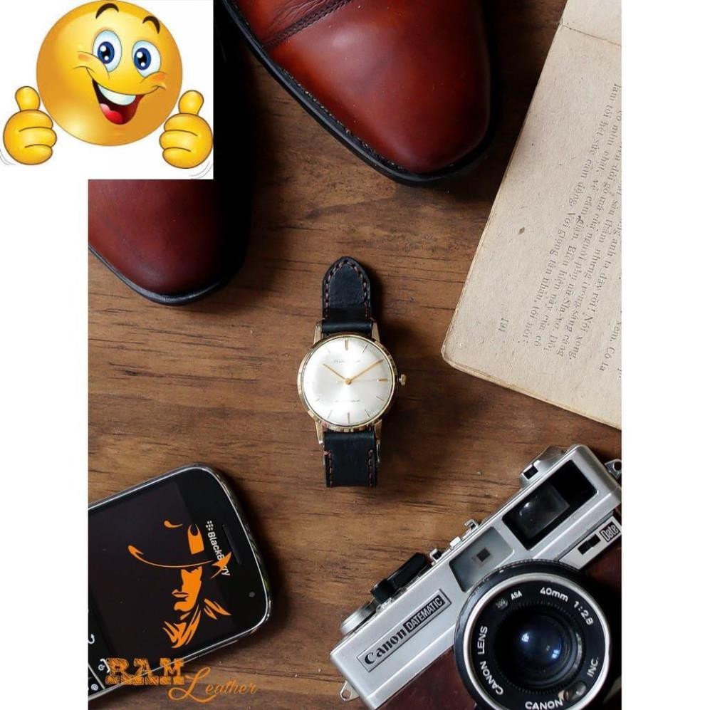 สายนาฬิกาหนังวัวแท้สําหรับ Seiko 5 / Casio AE 1200 WHD / Casio AE 1200 WH / Casio 1200WHD / 1000W / 