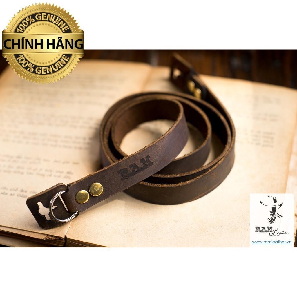 EXTREMELY VINTAGE WAXED COW LEATHER CAMERA STRAP - RAM A22 SN - หนังแท้ RAM