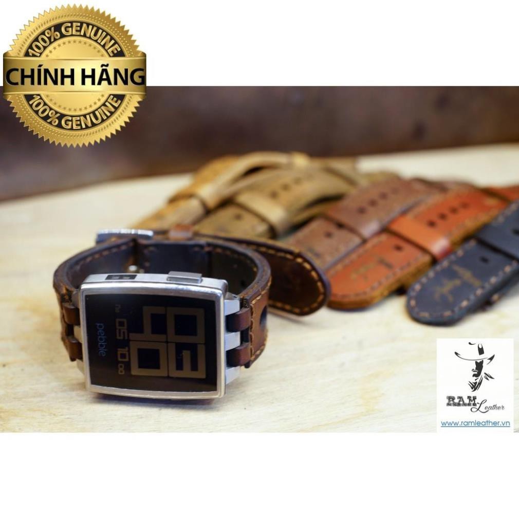 SYNTHESIS OF GENUINE COW LEATHER PEBBLE WATCH STRAPS - หนังรันของแท้