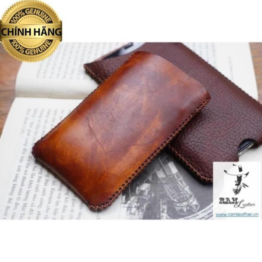 VEGTAN COW LEATHER BB LEATHER CASE LIGHT BROWN 9900/Q10 - หนังแท้ REAM