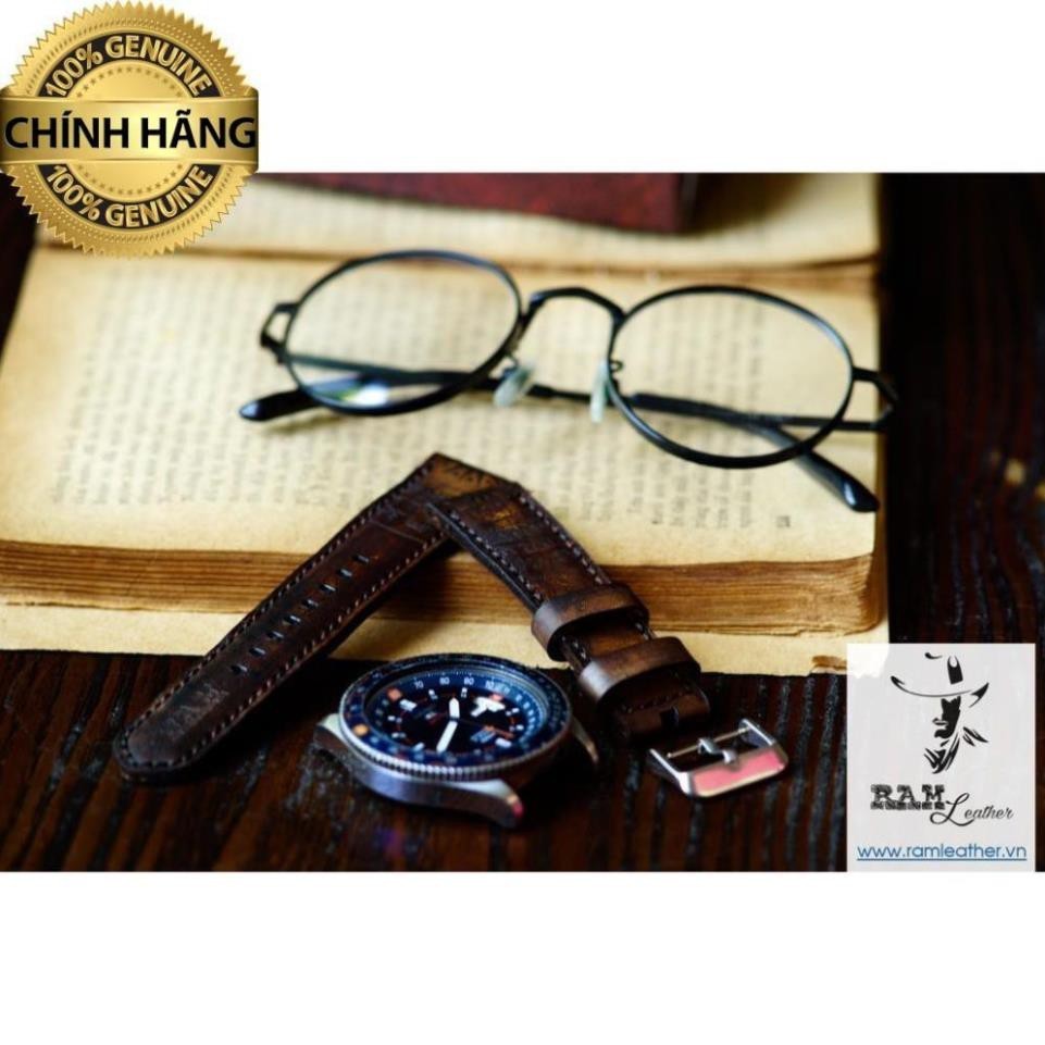 VEGTAN SOCOLA ITALIAN COW LEATHER DRUM WATCH STRAP - RM พร้อม SOCOLA WATCH - ทุกขนาด