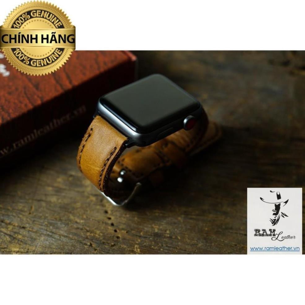 AW WATCH STRAP - YELLOW BROWN Calfskin - RM CLASSIC 1989 - หนัง RM - ทุกขนาด